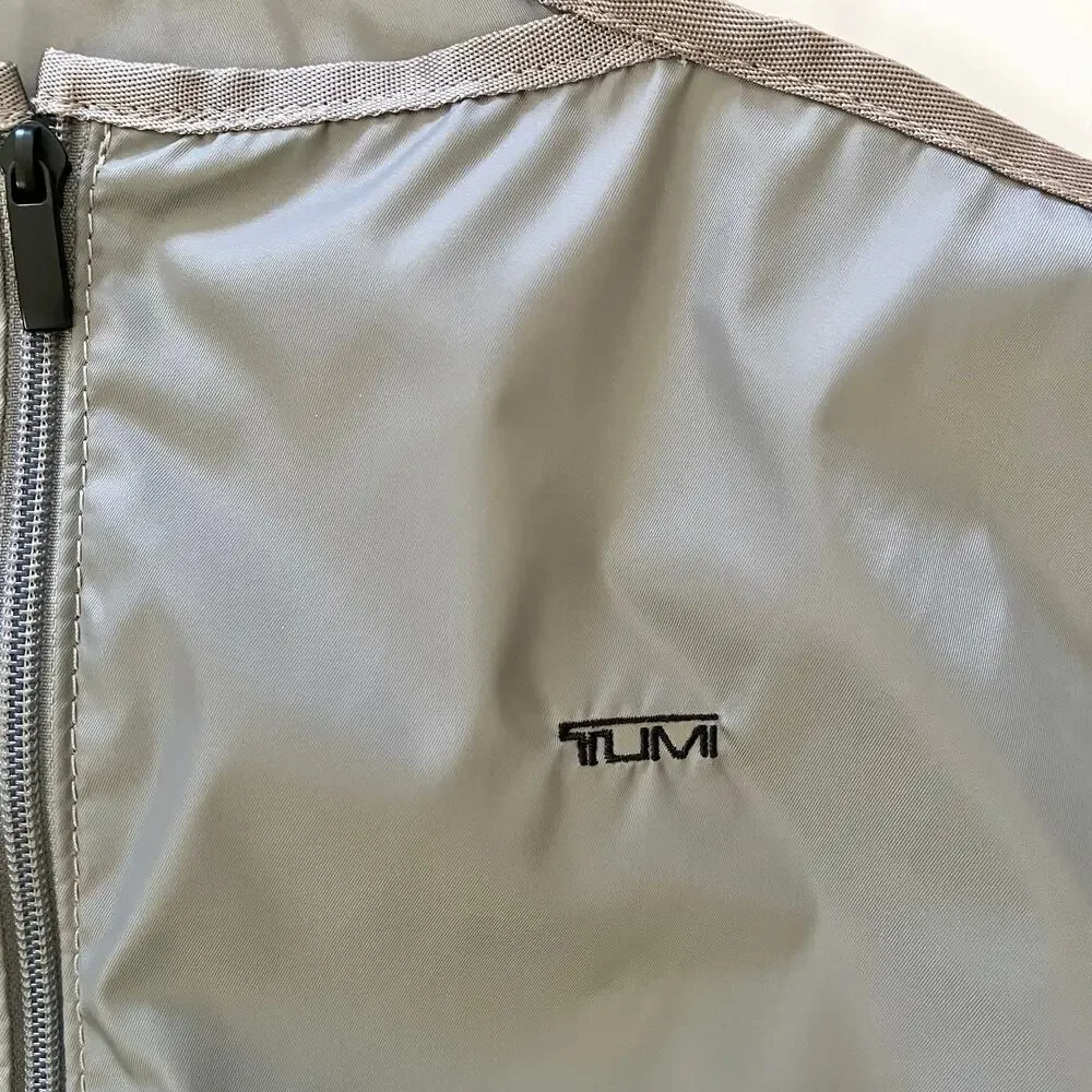 Tumi Garment Bag - Gray Nylon Zip-Front Travel Protective Hanging Cover